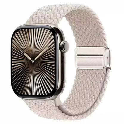 Magnetic Nylon Braided Bracelet for Apple Watch Ultra 2/3 Band 49mm 46mm 45mm 41mm 44mm 40mm Series 11/10/9/8/7/6/5/4/SE