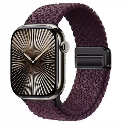 Magnetic Nylon Braided Bracelet for Apple Watch Ultra 2/3 Band 49mm 46mm 45mm 41mm 44mm 40mm Series 11/10/9/8/7/6/5/4/SE