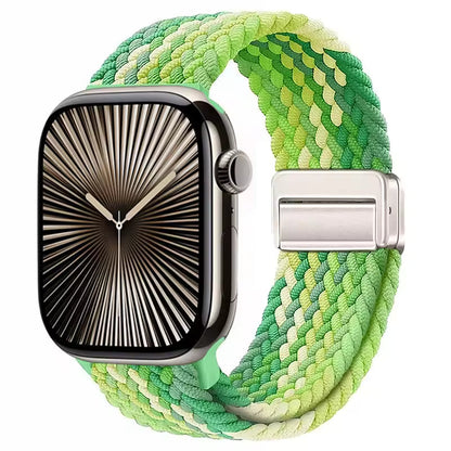 Magnetic Nylon Braided Bracelet for Apple Watch Ultra 2/3 Band 49mm 46mm 45mm 41mm 44mm 40mm Series 11/10/9/8/7/6/5/4/SE
