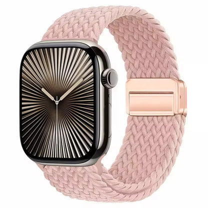 Magnetic Nylon Braided Bracelet for Apple Watch Ultra 2/3 Band 49mm 46mm 45mm 41mm 44mm 40mm Series 11/10/9/8/7/6/5/4/SE