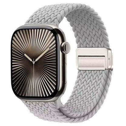 Magnetic Nylon Braided Bracelet for Apple Watch Ultra 2/3 Band 49mm 46mm 45mm 41mm 44mm 40mm Series 11/10/9/8/7/6/5/4/SE