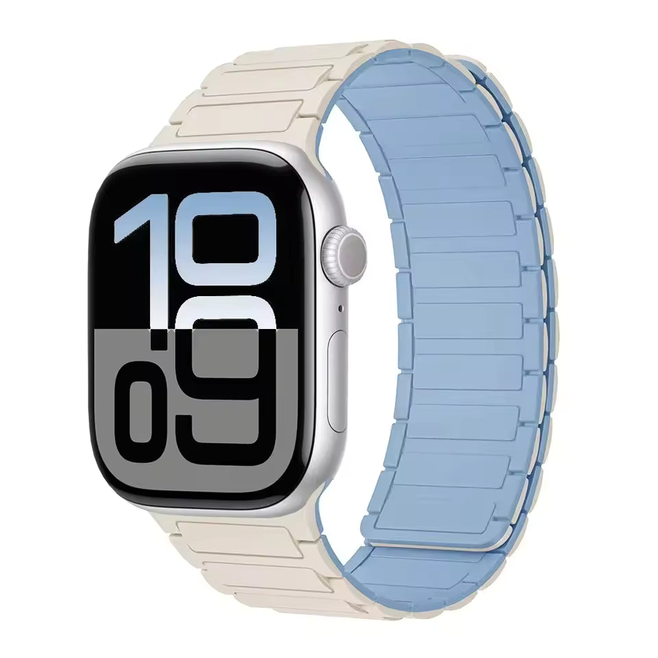 Magnetic Silicone Strap for Apple Watch Band iWatch Series Ultra3/2/11/10/9/8/7/6/5/SE