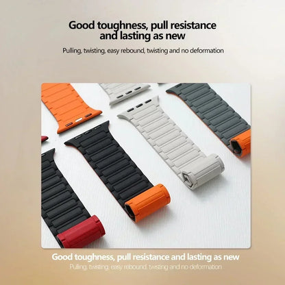 Magnetic Silicone Strap for Apple Watch Band iWatch Series Ultra3/2/11/10/9/8/7/6/5/SE