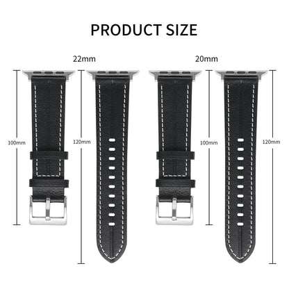 Manual Needlework Leather Strap for Apple Watch Band iWatch Series 6/5/4/3/SE/Ultra/2/10/9/8/7
