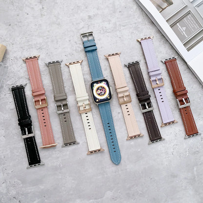 Manual Needlework Leather Strap for Apple Watch Band iWatch Series 6/5/4/3/SE/Ultra/2/10/9/8/7