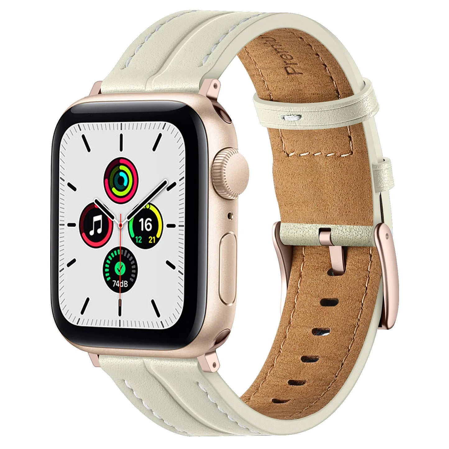 Manual Needlework Leather Strap for Apple Watch Band iWatch Series 6/5/4/3/SE/Ultra/2/10/9/8/7