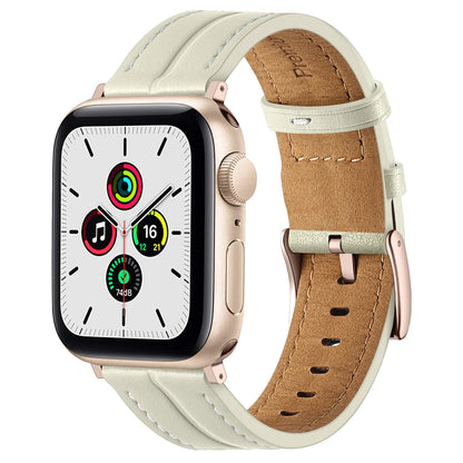 Manual Needlework Leather Strap for Apple Watch Band iWatch Series 6/5/4/3/SE/Ultra/2/10/9/8/7