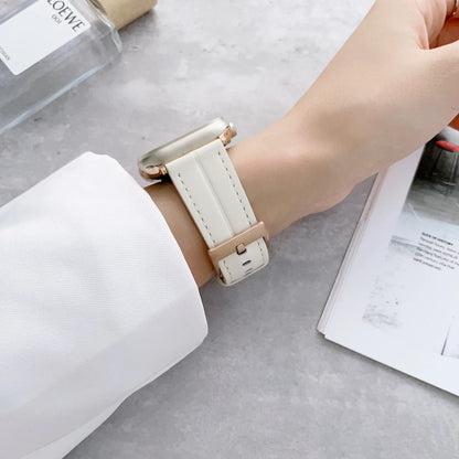 Manual Needlework Leather Strap for Apple Watch Band iWatch Series 6/5/4/3/SE/Ultra/2/10/9/8/7