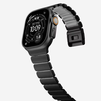 Men's Metal Rubber Magnetic Strap for Apple Watch Ultra 3/2 Band 49mm 46mm 45mm 44mm Series 11/10/9/8