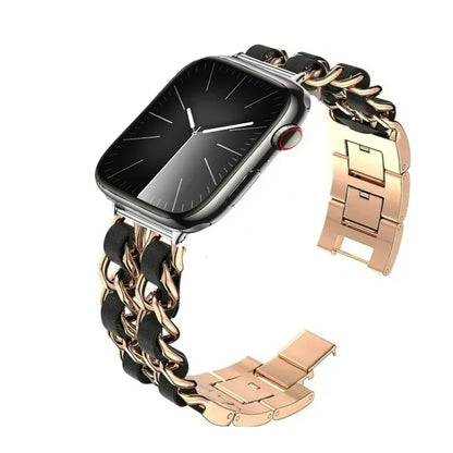 Metal Chain Bracelet for Apple Watch Band iWatch Series Ultra3/2/11/10/9/8/7/6/5/4/SE