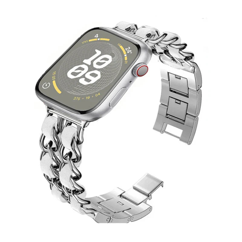 Metal Chain Bracelet for Apple Watch Band iWatch Series Ultra3/2/11/10/9/8/7/6/5/4/SE