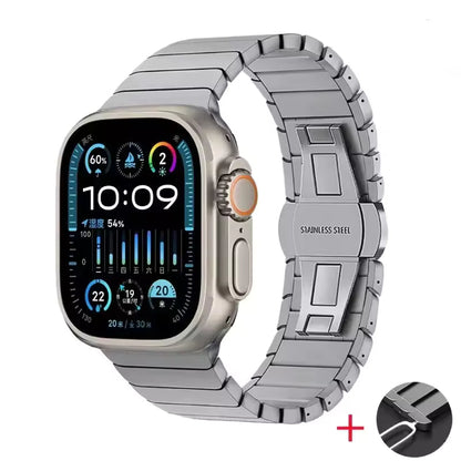 Metal Link Stainless Steel Strap for Apple Watch Band iWatch Series Ultra 11/10/9/8/7/6/5/4/SE