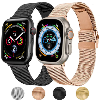Metal Milanese Bracelet for Apple Watch Band iWatch Series Ultra2/10/9/8/7/6/5/4/SE