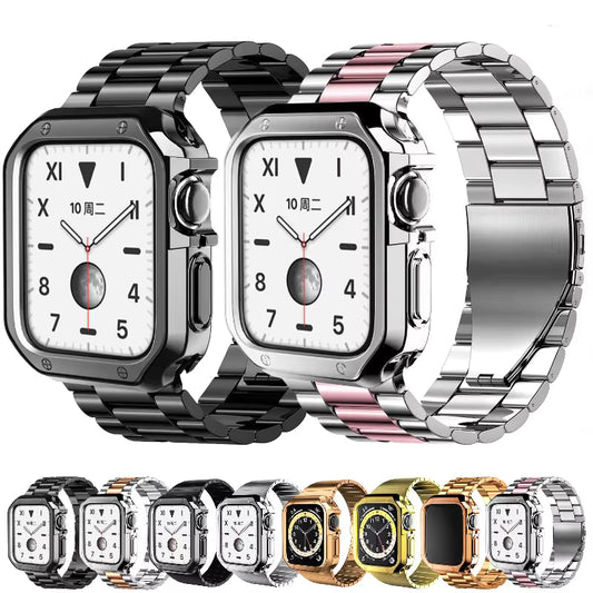 Metal Stainless Steel Strap+Case for Apple Watch Band iWatch Series 9/8/7/6/5/4/SE