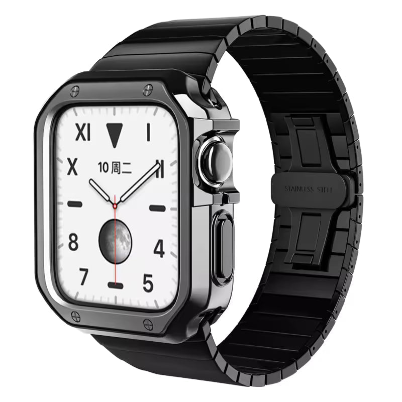 Metal Stainless Steel Strap+Case for Apple Watch Band iWatch Series 9/8/7/6/5/4/SE
