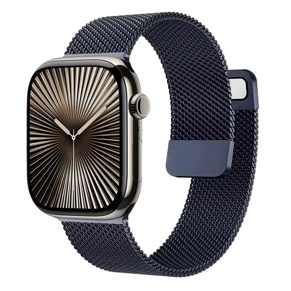 Milanese Double Section Magnetic Strap for Apple Watch Ultra2 Band 49mm 46mm 45mm 41mm 44mm 40mm 42mm Series 10/9/8/7/6/5/4/SE