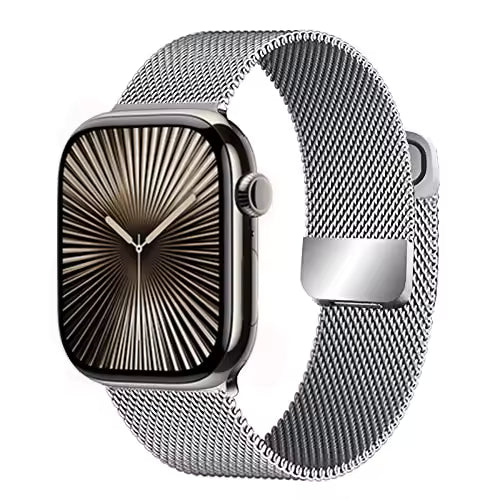 Milanese Double Section Magnetic Strap for Apple Watch Ultra2 Band 49mm 46mm 45mm 41mm 44mm 40mm 42mm Series 10/9/8/7/6/5/4/SE