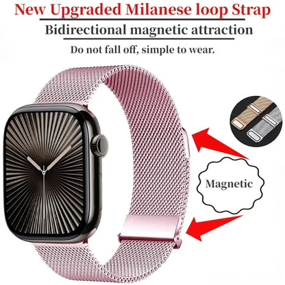 Milanese Magnetic Strap for Apple Watch Ultra2 Band 49mm 46mm 45mm 41mm 44mm 40mm Series 10/9/8/7/6/5/4/SE