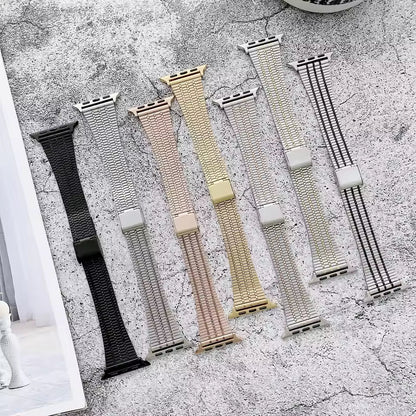 Milanese Stainless Steel Strap for Apple Watch Ultra2 Band 44mm 42mm 40mm 46mm 45mm 41mm Series 6/5/4/3/10/9/8/7/SE