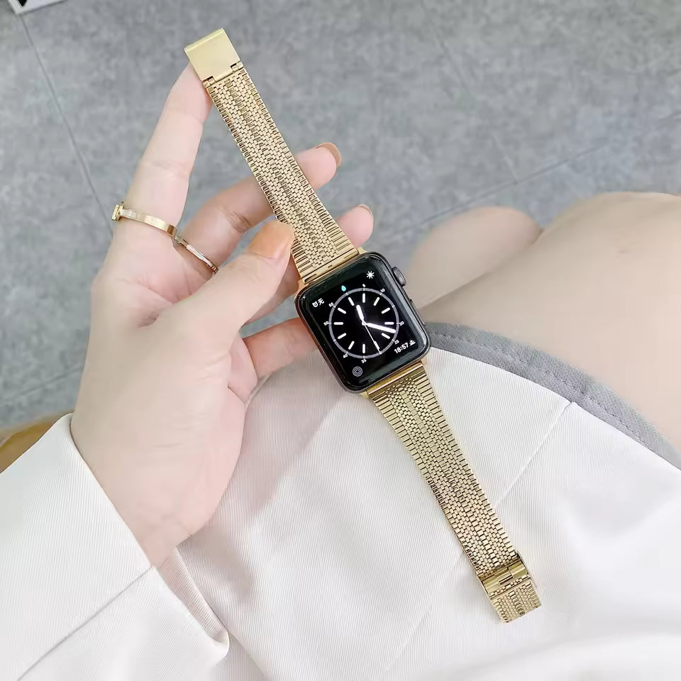 Milanese Stainless Steel Strap for Apple Watch Ultra2 Band 44mm 42mm 40mm 46mm 45mm 41mm Series 6/5/4/3/10/9/8/7/SE