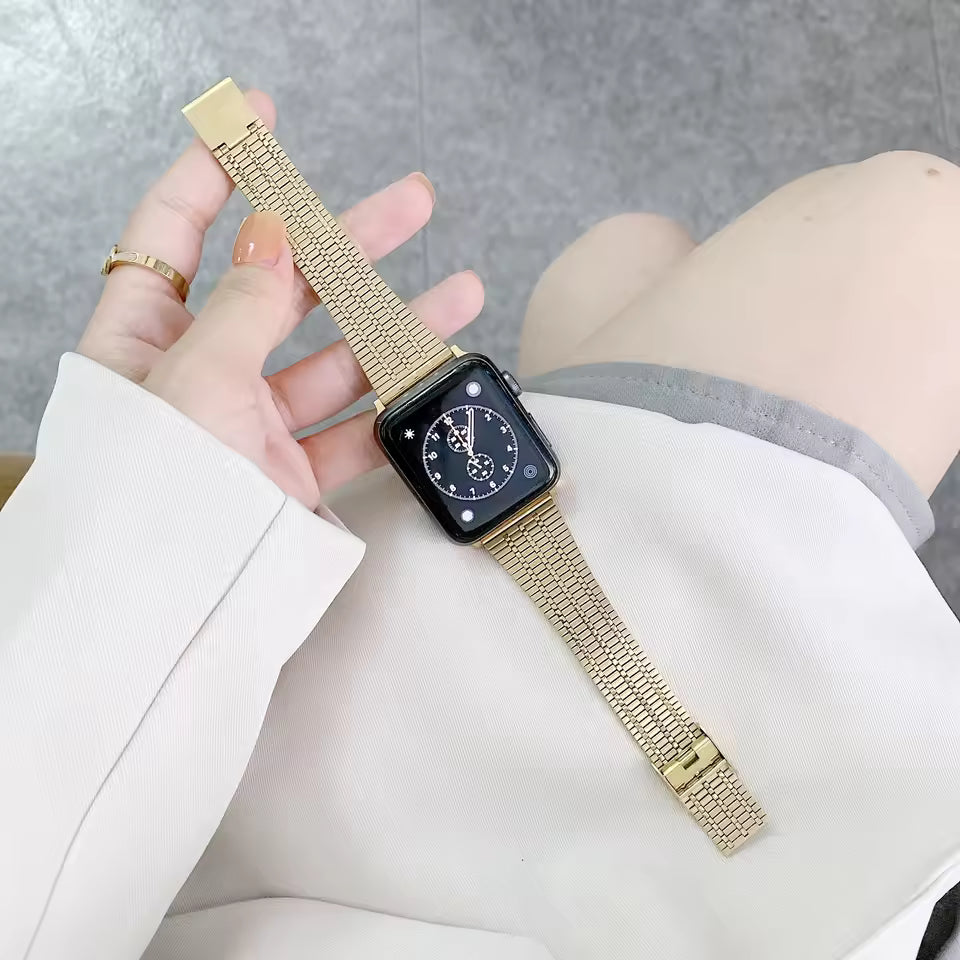 Milanese Stainless Steel Strap for Apple Watch Ultra2 Band 44mm 42mm 40mm 46mm 45mm 41mm Series 6/5/4/3/10/9/8/7/SE