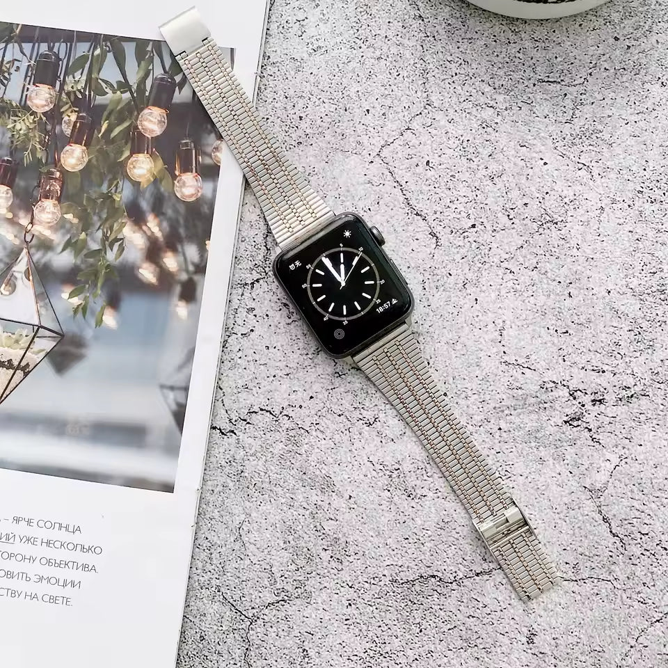 Milanese Stainless Steel Strap for Apple Watch Ultra2 Band 44mm 42mm 40mm 46mm 45mm 41mm Series 6/5/4/3/10/9/8/7/SE