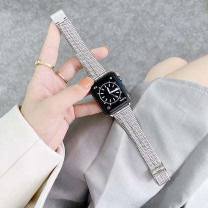 Milanese Stainless Steel Strap for Apple Watch Ultra2 Band 44mm 42mm 40mm 46mm 45mm 41mm Series 6/5/4/3/10/9/8/7/SE