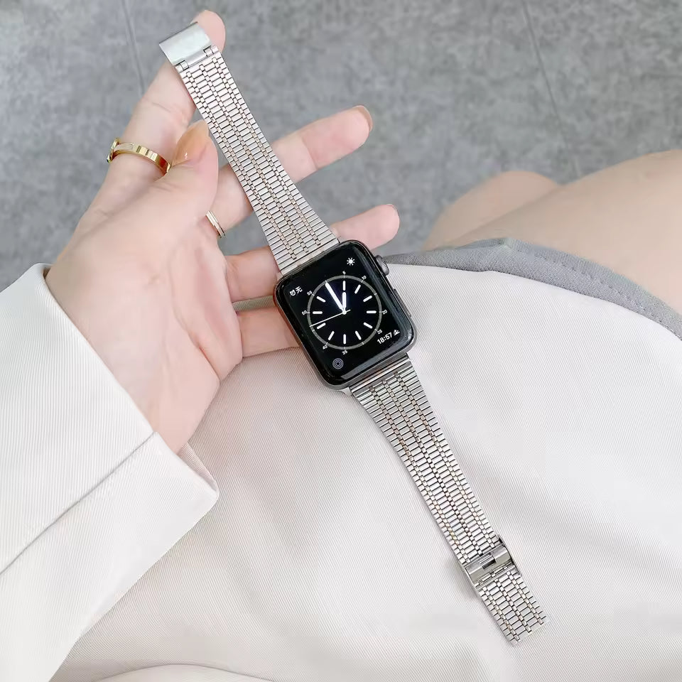Milanese Stainless Steel Strap for Apple Watch Ultra2 Band 44mm 42mm 40mm 46mm 45mm 41mm Series 6/5/4/3/10/9/8/7/SE