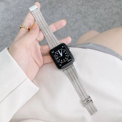 Milanese Stainless Steel Strap for Apple Watch Ultra2 Band 44mm 42mm 40mm 46mm 45mm 41mm Series 6/5/4/3/10/9/8/7/SE