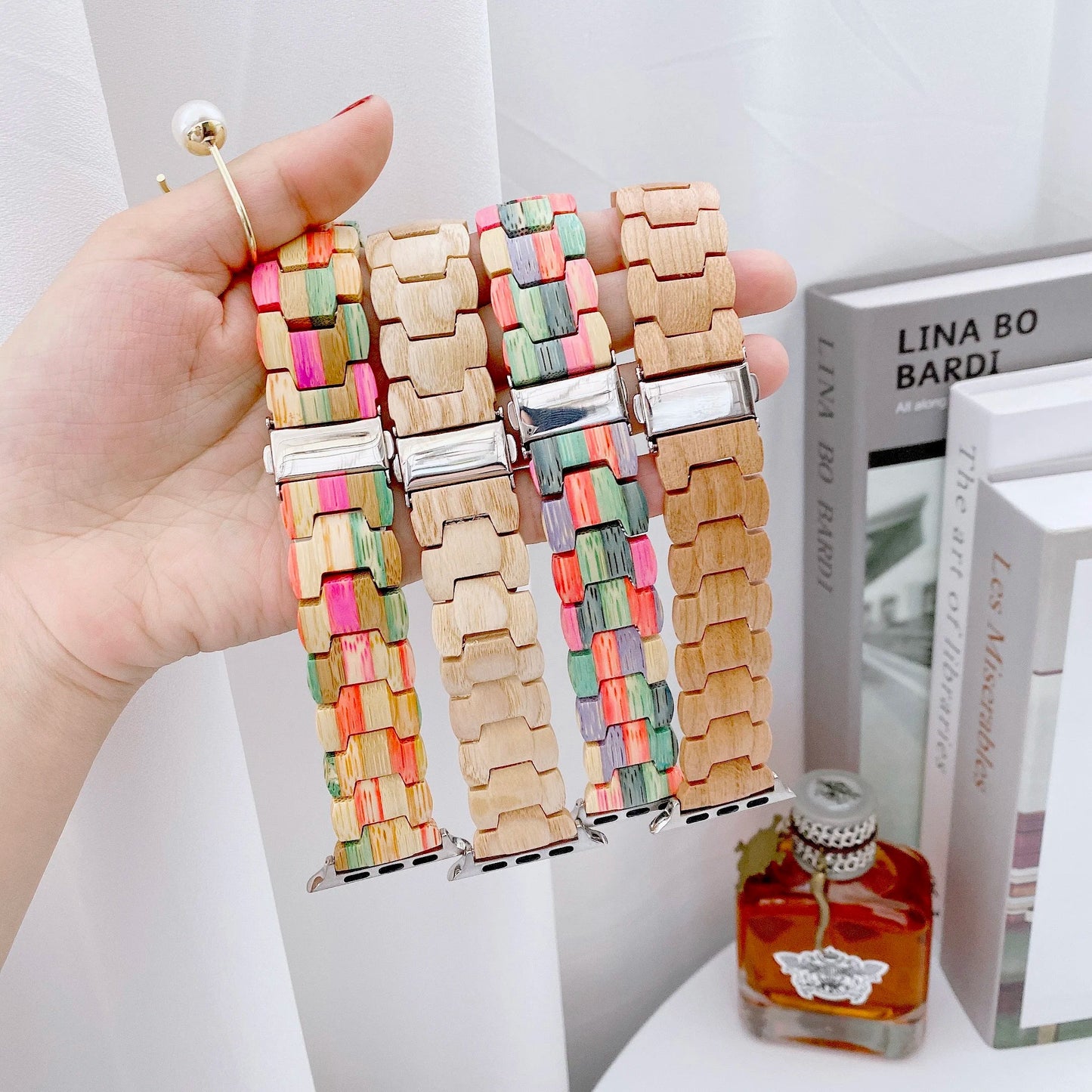 Natural Log Bracelet for Apple Watch Band iWatch Series Ultra2/1/10/9/8/7/6/5/4/3/SE2