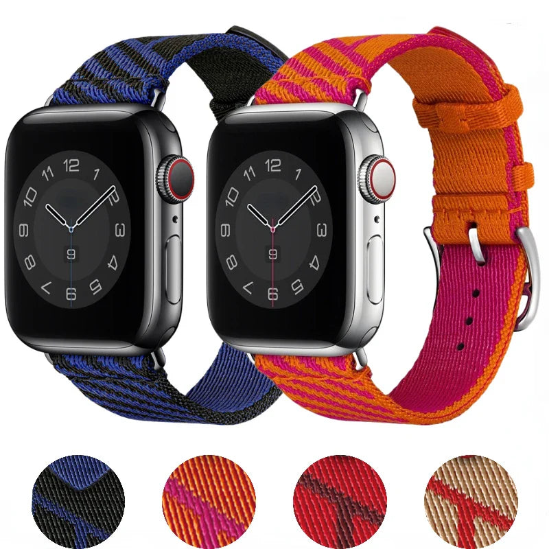 Nylon Bracelet for Apple Watch Ultra 3/2/1 Band 46mm 42mm 45mm 44mm  41mm 40mm Series 11/10/9/8/7/6/5/4/SE