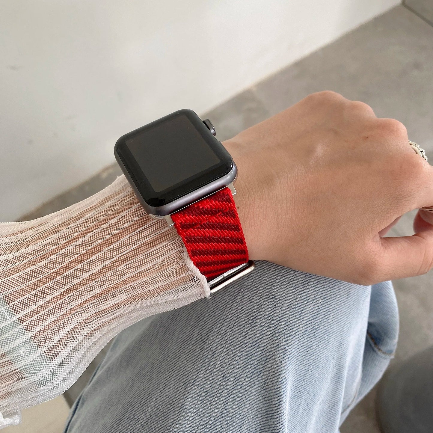 Nylon Bracelet for Apple Watch Ultra 3/2/1 Band 46mm 42mm 45mm 44mm  41mm 40mm Series 11/10/9/8/7/6/5/4/SE