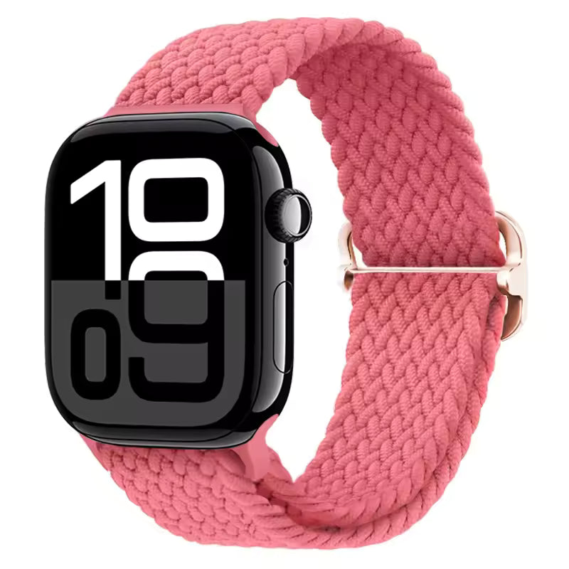 Nylon Braided Loop Elastic Strap for Apple Watch Band iWatch Series Ultra/2/10/9/8/7/6/5/4/SE/3