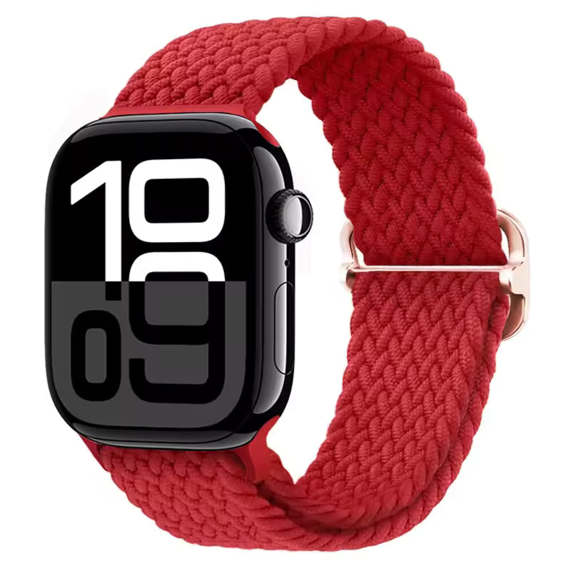 Nylon Braided Loop Elastic Strap for Apple Watch Band iWatch Series Ultra/2/10/9/8/7/6/5/4/SE/3