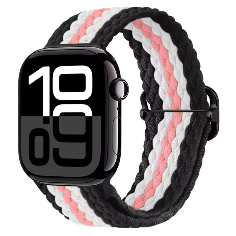 Nylon Braided Loop Elastic Strap for Apple Watch Band iWatch Series Ultra/2/10/9/8/7/6/5/4/SE/3