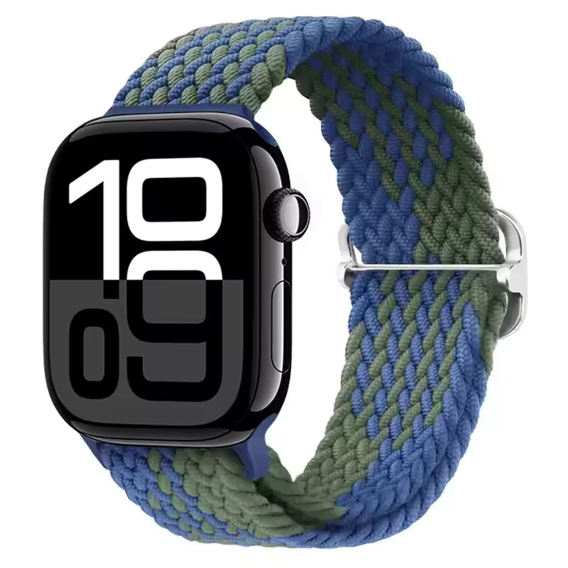 Nylon Braided Loop Elastic Strap for Apple Watch Band iWatch Series Ultra/2/10/9/8/7/6/5/4/SE/3