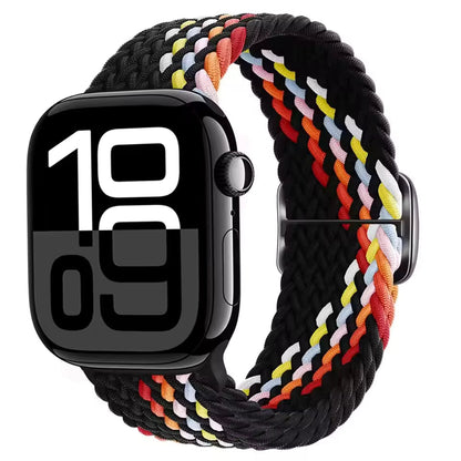 Nylon Braided Loop Elastic Strap for Apple Watch Band iWatch Series Ultra/2/10/9/8/7/6/5/4/SE/3