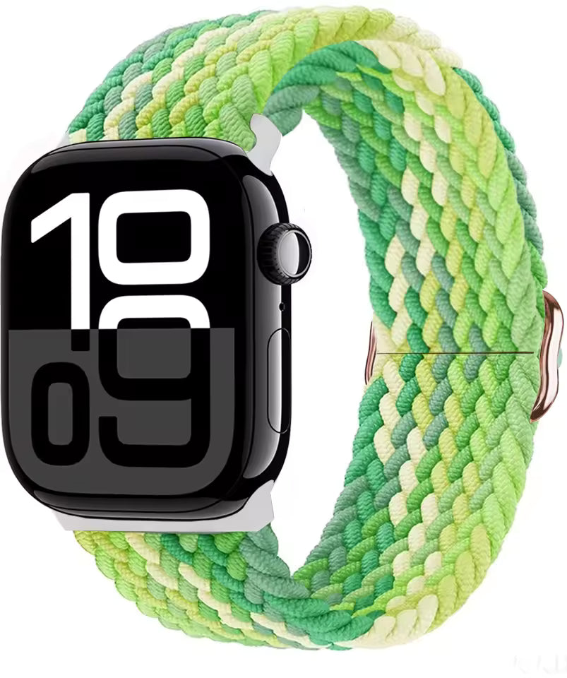Nylon Braided Loop Elastic Strap for Apple Watch Band iWatch Series Ultra/2/10/9/8/7/6/5/4/SE/3