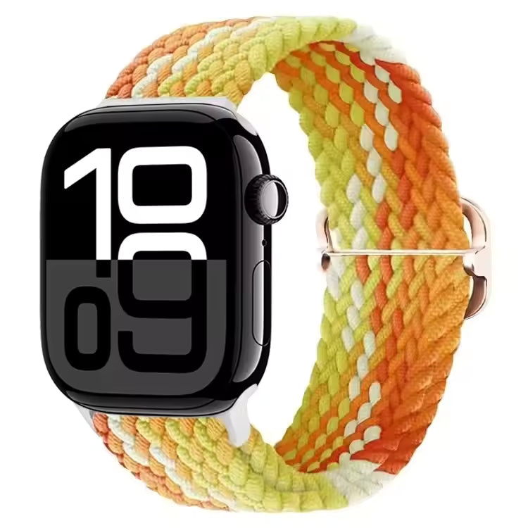 Nylon Braided Loop Elastic Strap for Apple Watch Band iWatch Series Ultra/2/10/9/8/7/6/5/4/SE/3