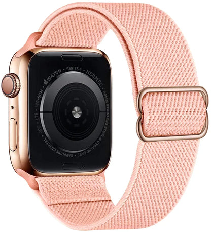 Nylon Elastic Bracelet for Apple Watch Ultra 2 Band 49mm 45mm 41mm 44mm 40mm 46mm 42mm Series 10/9/8/7/6/5/4/SE2