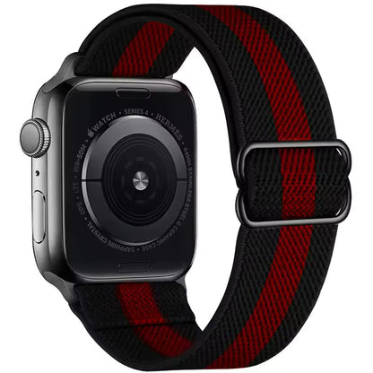 Nylon Elastic Bracelet for Apple Watch Ultra 2 Band 49mm 45mm 41mm 44mm 40mm 46mm 42mm Series 10/9/8/7/6/5/4/SE2