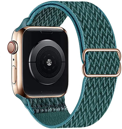 Nylon Elastic Loop Strap for Apple Watch Ultra Band 49mm 46mm 45mm 41mm 44mm 42mm 40mm Series 10/9/8/7/6/5/4/SE