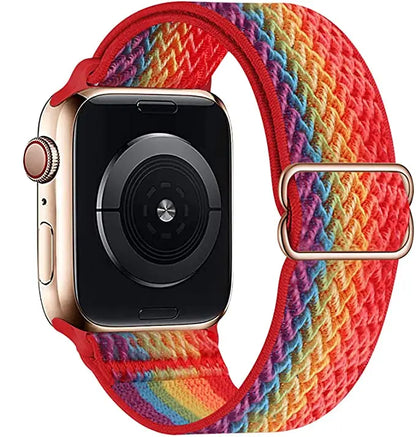 Nylon Elastic Loop Strap for Apple Watch Ultra Band 49mm 46mm 45mm 41mm 44mm 42mm 40mm Series 10/9/8/7/6/5/4/SE