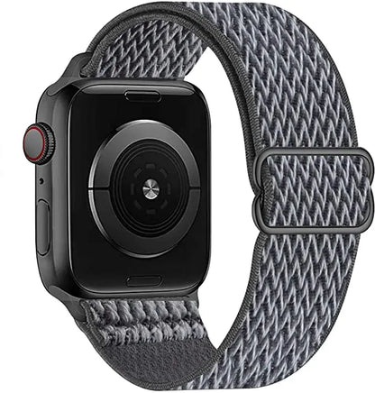 Nylon Elastic Loop Strap for Apple Watch Ultra Band 49mm 46mm 45mm 41mm 44mm 42mm 40mm Series 10/9/8/7/6/5/4/SE