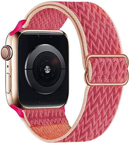 Nylon Elastic Loop Strap for Apple Watch Ultra Band 49mm 46mm 45mm 41mm 44mm 42mm 40mm Series 10/9/8/7/6/5/4/SE