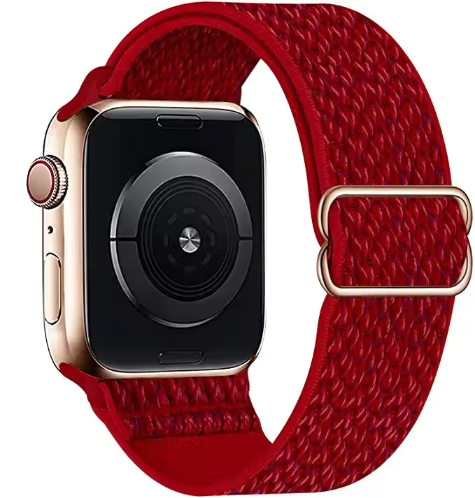 Nylon Elastic Loop Strap for Apple Watch Ultra Band 49mm 46mm 45mm 41mm 44mm 42mm 40mm Series 10/9/8/7/6/5/4/SE