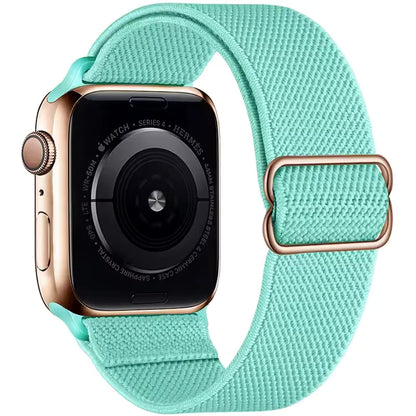 Nylon Elastic Loop Strap for Apple Watch Ultra Band 49mm 46mm 45mm 41mm 44mm 42mm 40mm Series 10/9/8/7/6/5/4/SE