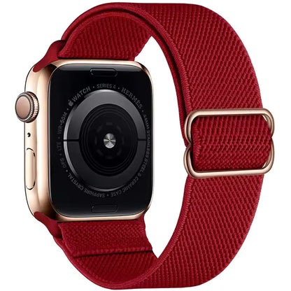 Nylon Elastic Loop Strap for Apple Watch Ultra Band 49mm 46mm 45mm 41mm 44mm 42mm 40mm Series 10/9/8/7/6/5/4/SE