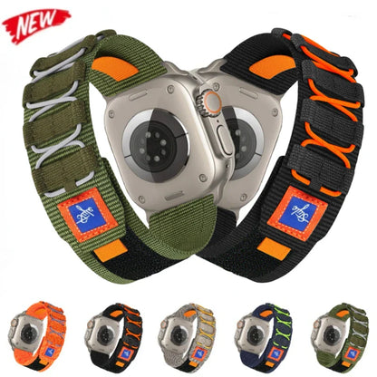 Nylon Five Loop Strap for Apple Watch Band iWatch Series Ultra2/10/9/8/7/6/5/4/SE