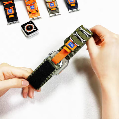 Nylon Five Loop Strap for Apple Watch Band iWatch Series Ultra2/10/9/8/7/6/5/4/SE